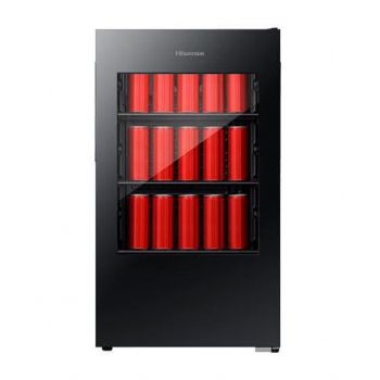 HRBC113 Hisense  113 Can Beverage Cooler - Black Glass 